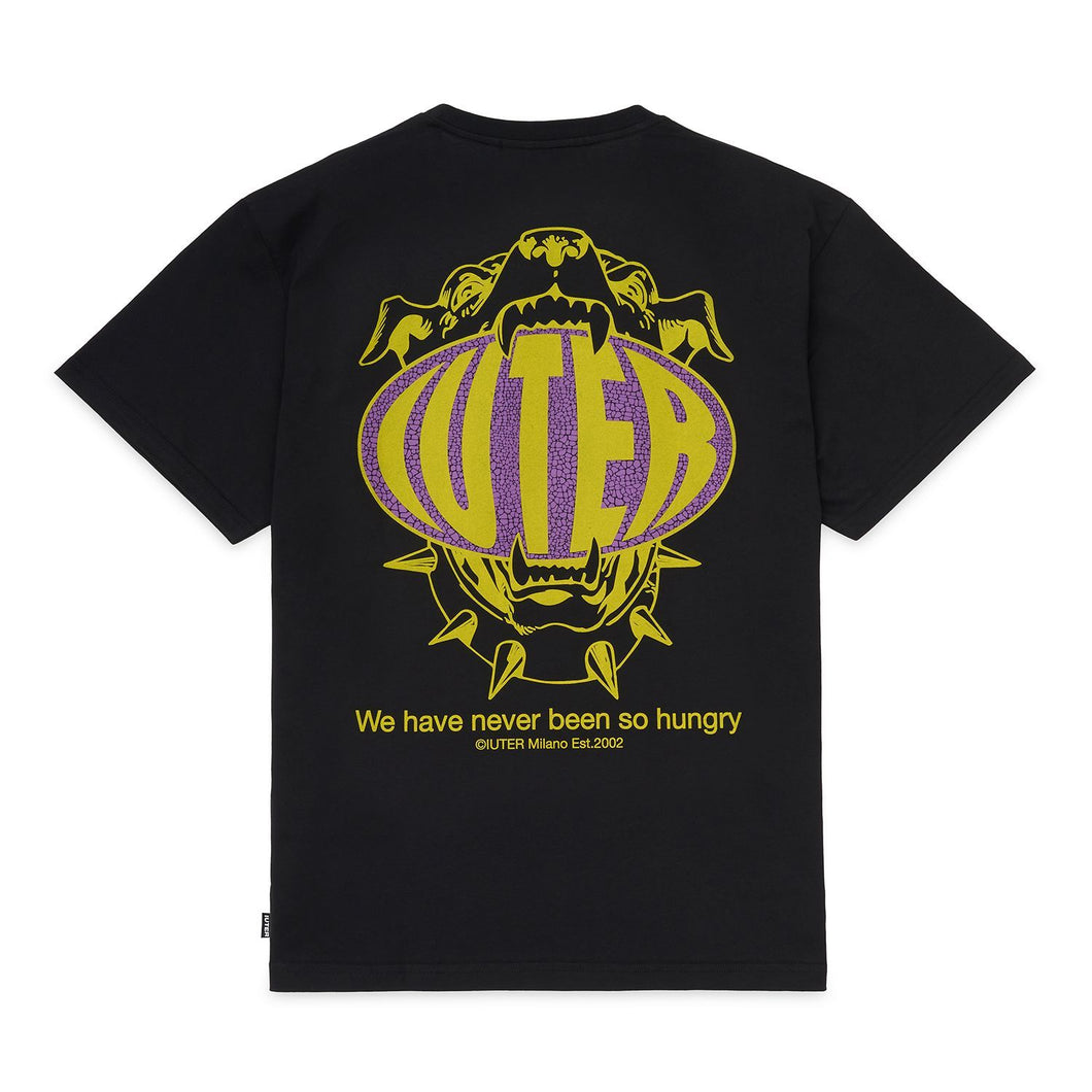 IUTER HUNGRY TEE T-Shirt - Screen Print BLACK T-Shirt uomo Nera