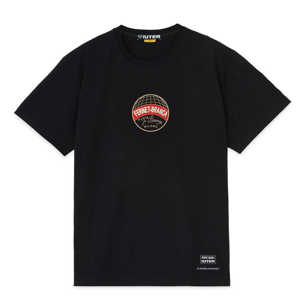 IUTER X FERNET BRANCA - COIN TEE T-Shirt - Screen Print BLACK T-shirt uomo con stampa Nera - Limited Edition