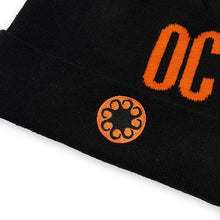 Carica l&#39;immagine nel visualizzatore di Gallery, OCTOPUS LOGO FOLD BEANIE BEANIES BLACK Hat Cap Cappellino Nero Orange
