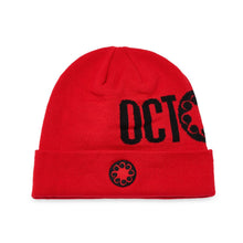 Carica l&#39;immagine nel visualizzatore di Gallery, OCTOPUS LOGO FOLD BEANIE BEANIES ROSSO Hat Cap Cappellino Rosso Red

