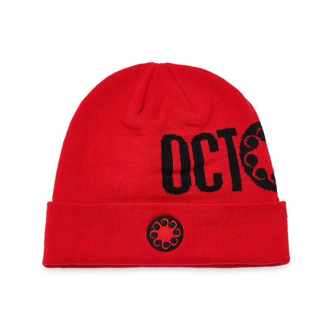 OCTOPUS LOGO FOLD BEANIE BEANIES ROSSO Hat Cap Cappellino Rosso Red