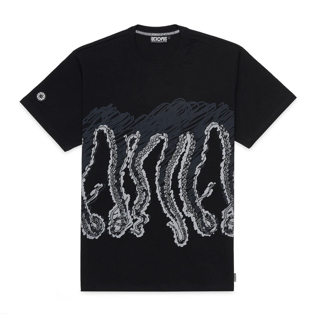 OCTOPUS DRAFT TEE T-SHIRT - SCREEN PRINT BLACK Maglietta maniche corte Uomo Nero