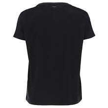 Carica l&#39;immagine nel visualizzatore di Gallery, FREDDY - T-Shirt Comfort Nera con Grande Ricamo Yes in Paillettes
