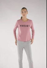 Carica l&#39;immagine nel visualizzatore di Gallery, FREDDY - T-Shirt Comfort Manica Lunga E Grafica Paillettes
