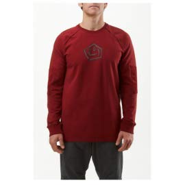 E9 ENOVE Balance Felpa T-Shirt Leggera Girocollo Rosso Scuro Uomo