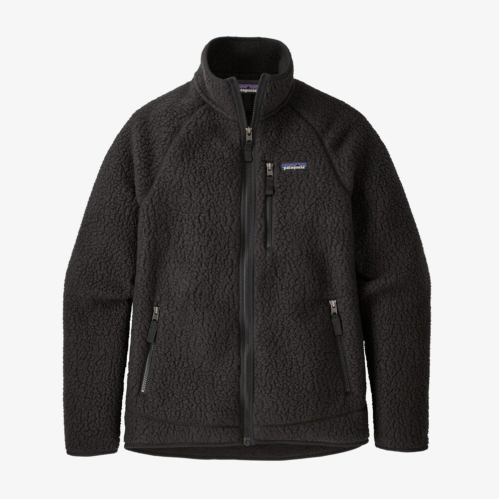 Patagonia Men's Retro Pile Fleece Jacket Pile zip intera Nero Black