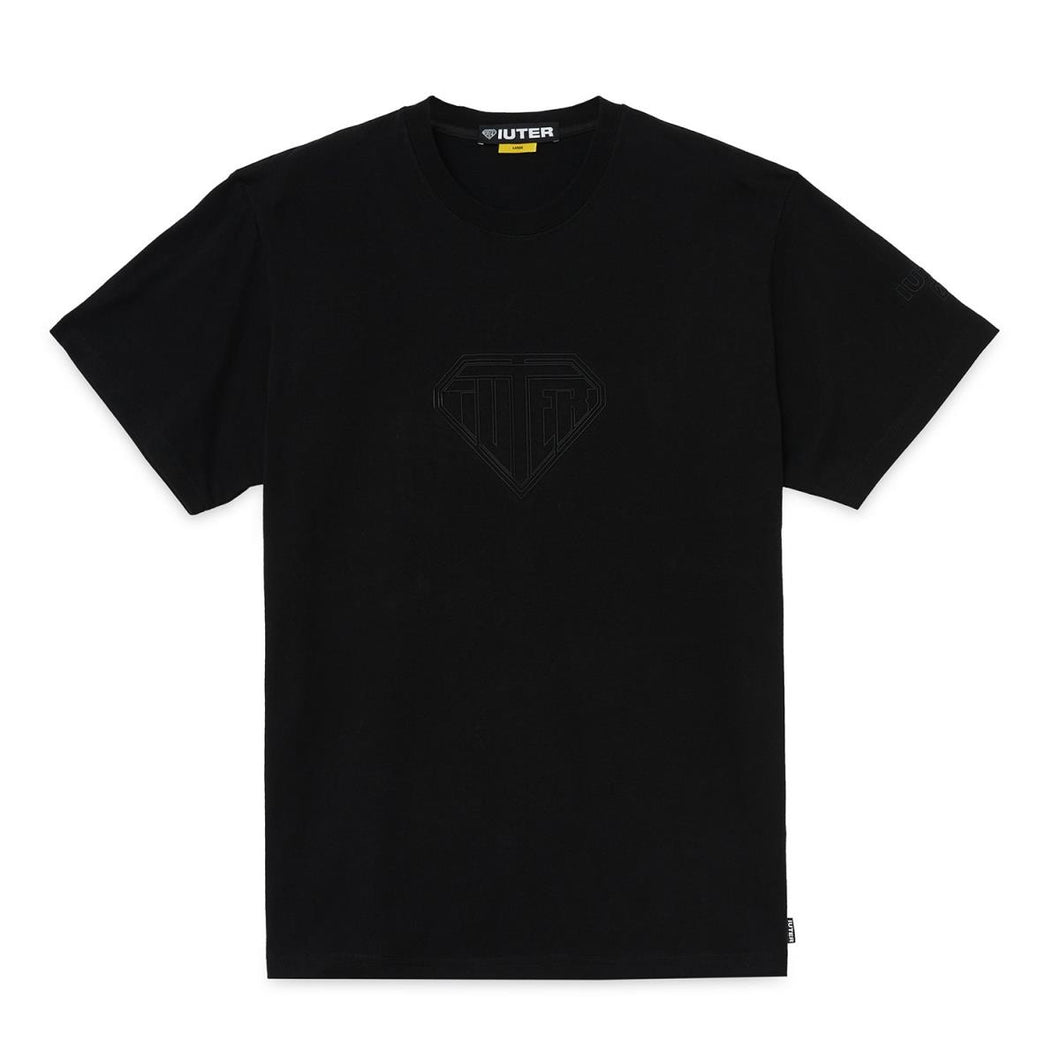 IUTER LOGO TEE T-shirt manica corta - Screen Print BLACK Nera