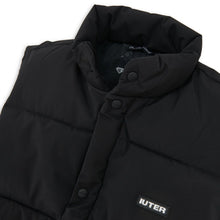 Carica l&#39;immagine nel visualizzatore di Gallery, IUTER PUFF VEST Puff Vest BLACK gilet uomo nero
