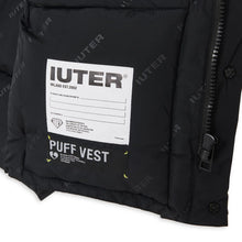 Carica l&#39;immagine nel visualizzatore di Gallery, IUTER PUFF VEST Puff Vest BLACK gilet uomo nero
