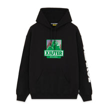 Carica l&#39;immagine nel visualizzatore di Gallery, XIUTER LOGO HOODIE Hoodie BLACK Felpa uomo con cappuccio
