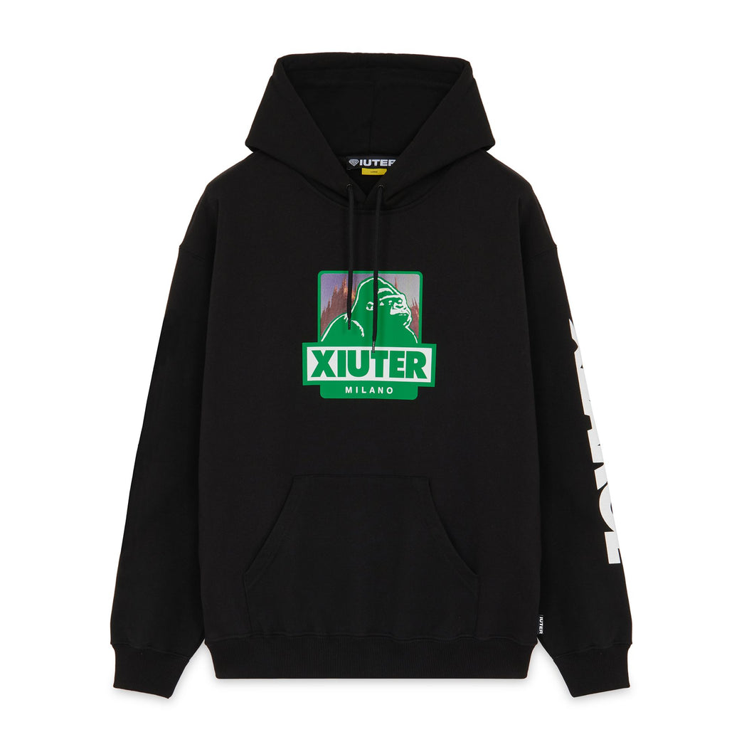 XIUTER LOGO HOODIE Hoodie BLACK Felpa uomo con cappuccio
