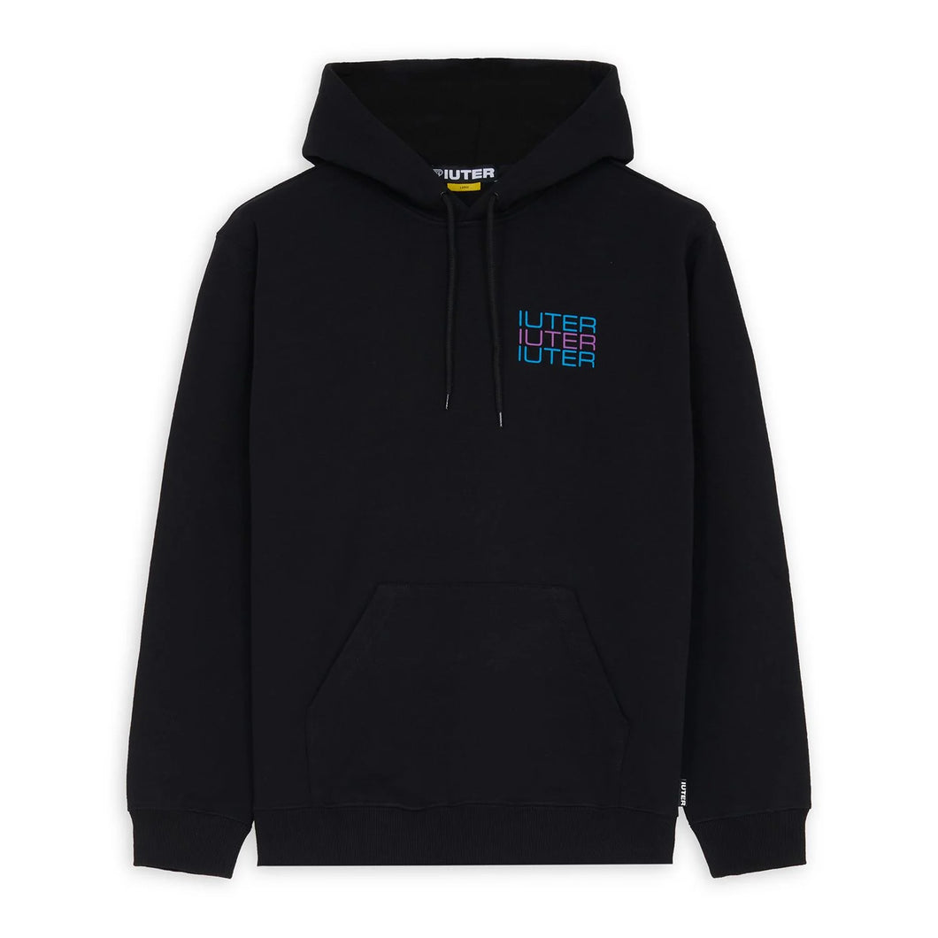 IUTER SPINE SKULLS HOODIE Hoodie BLACK Felpa uomo con cappuccio