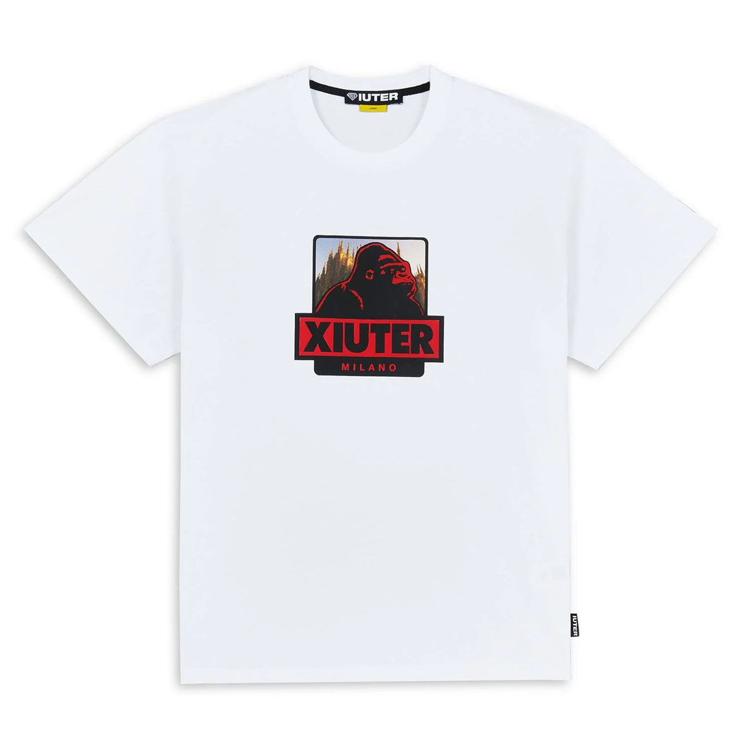 XIUTER LOGO TEE Tee CRIMSON T-shirt uomo bianca