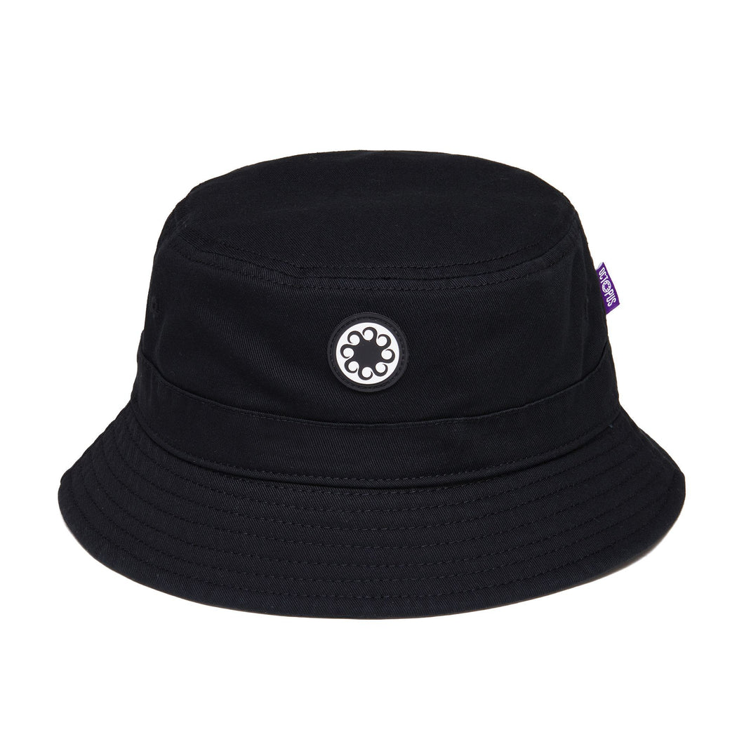 Octopus Logo Bucket Hat Cap Cappellino nero