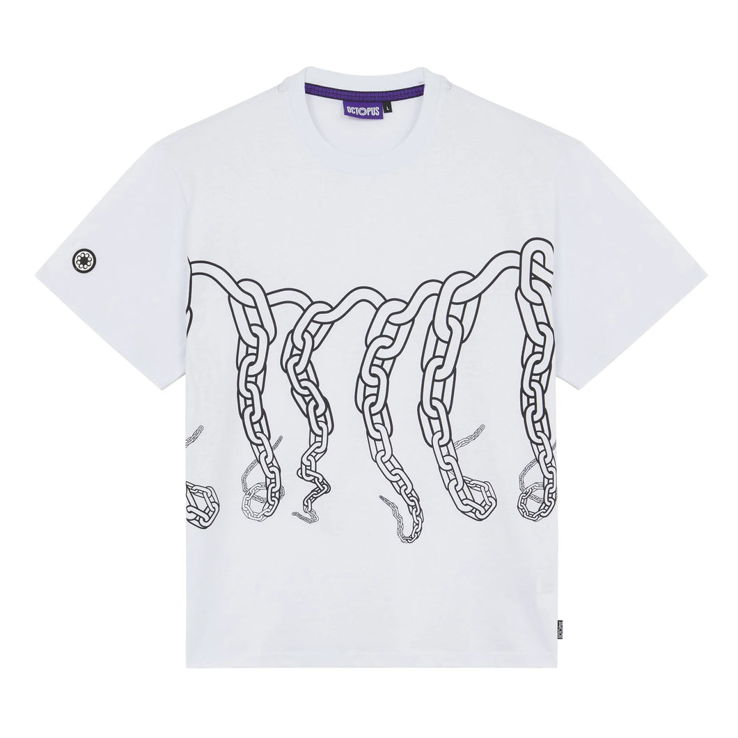 Octopus Chain Tee T-shirt uomo bianca