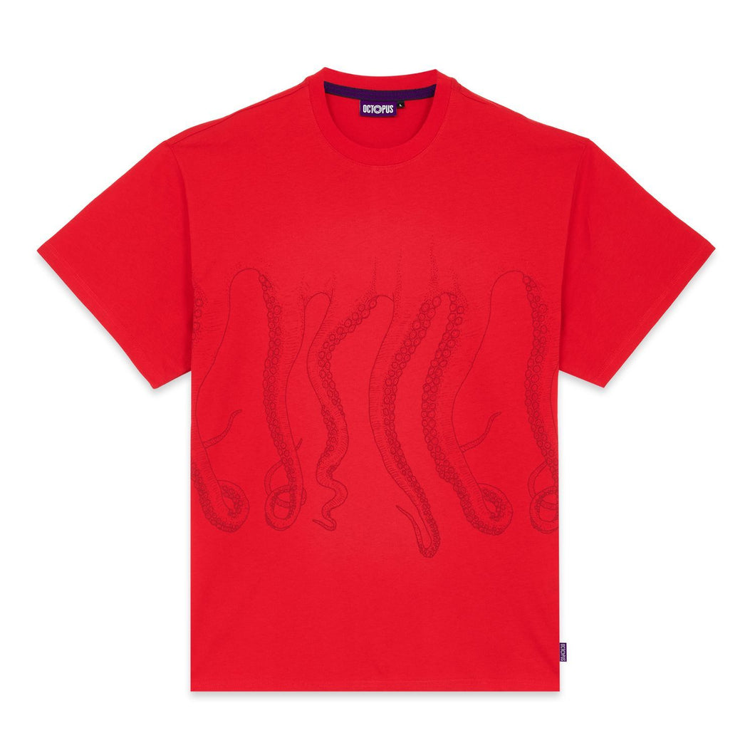 Octopus Outline Tee T-shirt uomo rossa