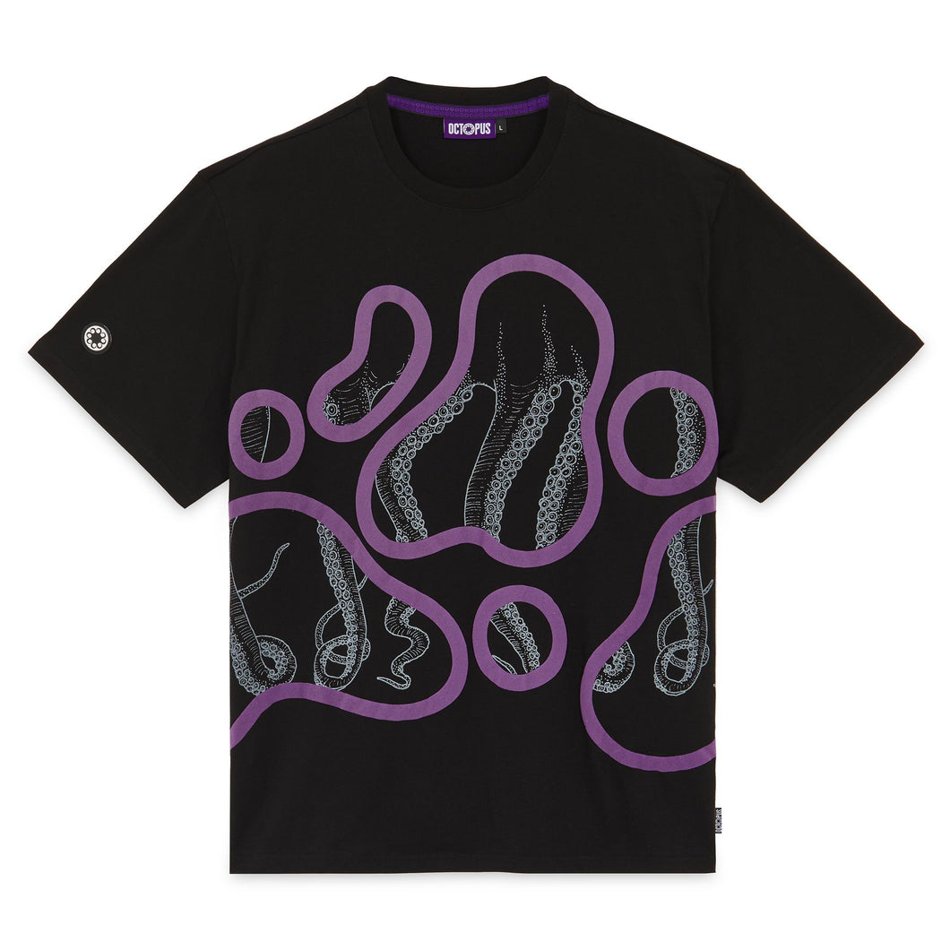 Octopus Stained Tee T-shirt uomo nera