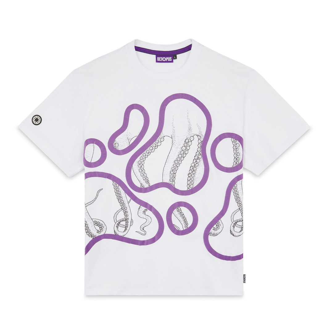 Octopus Stained Tee T-shirt uomo bianca