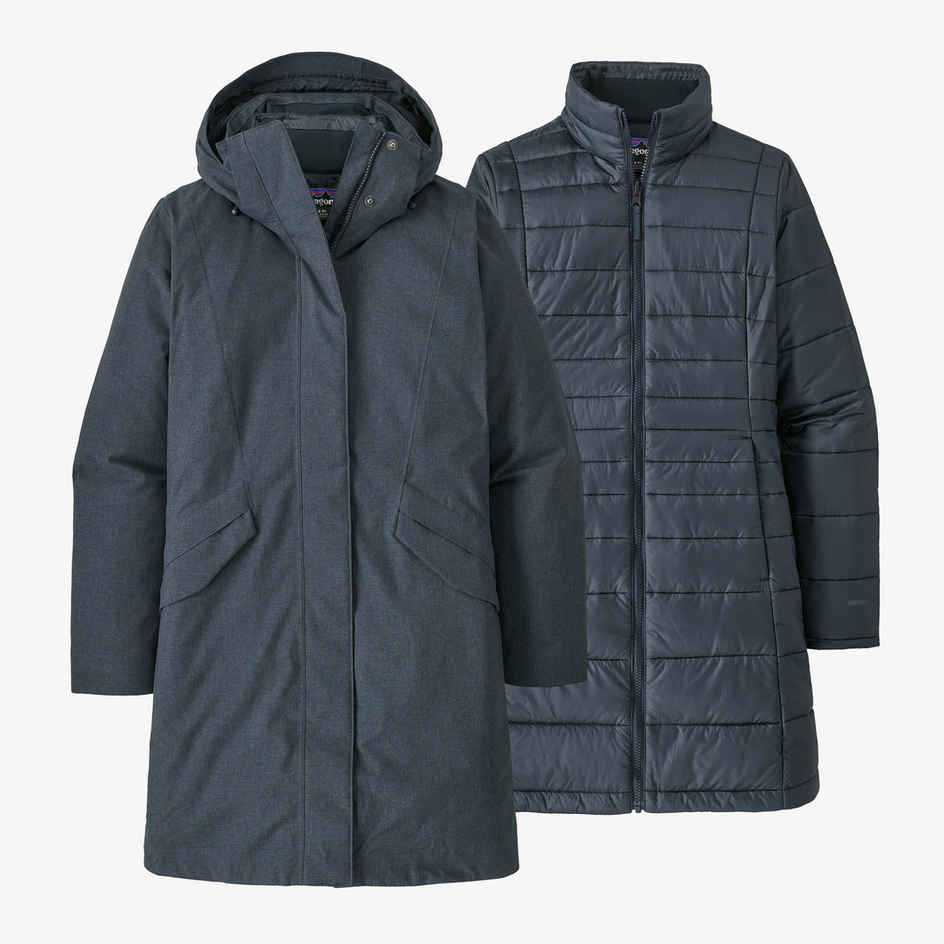 Patagonia Women's Vosque 3-in-1 Parka Giacca Giaccone Donna Smolder Blue - giacca interna rimovibile