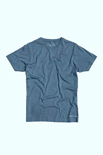 Bowery NYC T-Shirt Uomo - TMB945 Ink Blu T-Shirt No Stampa, Pulita, Logo Piccolo
