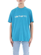 Carica l&#39;immagine nel visualizzatore di Gallery, CARHARTT WIP S/S Script T-Shirt Uomo Manica Corta Pizol/White

