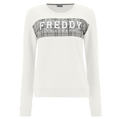 FREDDY - Felpa con Inserto Principe di Galles E Stampa Glitter