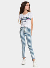 Carica l&#39;immagine nel visualizzatore di Gallery, Tiffosi Emma_86 10027012 Jeans Pantalone Elasticizzato da Bambina a Righe Blu e Bianco

