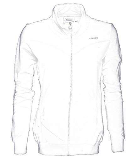 FREDDY Felpa Donna con Zip Senza Cappuccio Bianca S7WCAS2B