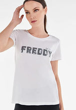 Carica l&#39;immagine nel visualizzatore di Gallery, FREDDY - T-Shirt in Jersey con Grafica Paillettes
