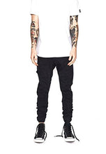 Carica l&#39;immagine nel visualizzatore di Gallery, NENA &amp; PASADENA Flight Pants Jet Black Pantalone Ragazzo, Cavallo sceso e Polsino (W28)
