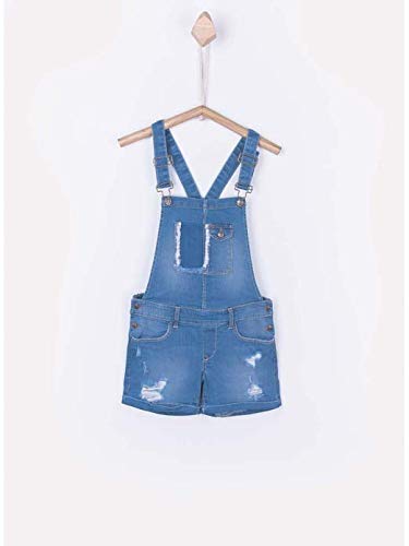 Tiffosi Durga 10020898 Salopette da Bambina in Jeans Blu Denim
