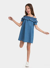 Carica l&#39;immagine nel visualizzatore di Gallery, Tiffosi Poppy 10027392 Girl Dress Vestito da Ragazza in Jeans Blu
