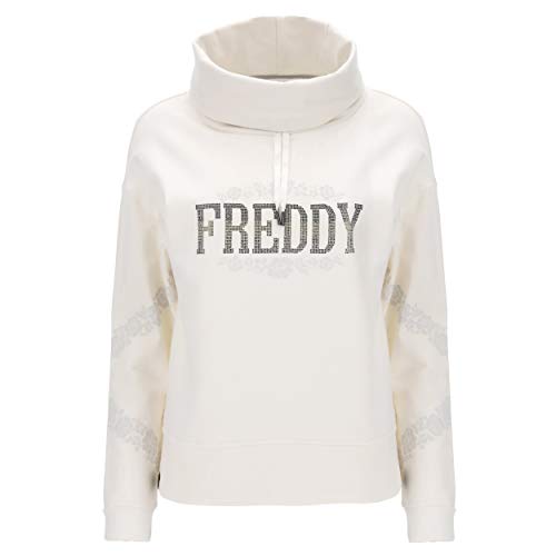 FREDDY Felpa Collo ad Anello con Micro Borchie e Motivi Floreali