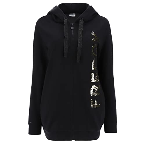 FREDDY - Felpa Comfort con Cappuccio E Ricamo Paillettes