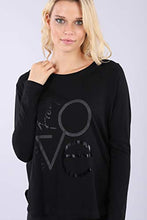 Carica l&#39;immagine nel visualizzatore di Gallery, FREDDY T-Shirt Regular Nera con Manica Lunga Raglan
