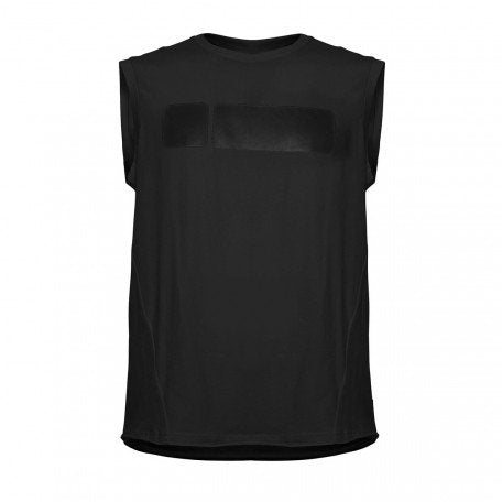 FREDDY T-SHIRT SENZA MANICHE CON MAXI-STAMPA NERA SUL FRONTE
