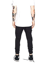 Carica l&#39;immagine nel visualizzatore di Gallery, NENA &amp; PASADENA Flight Pants Jet Black Pantalone Ragazzo, Cavallo sceso e Polsino (W28)
