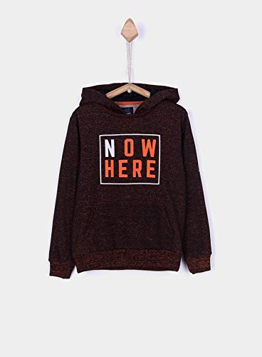 Tiffosi Brico 10024522 Felpa Bambino con Cappuccio Arancione e Nero