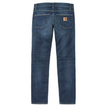 Carica l&#39;immagine nel visualizzatore di Gallery, CARHARTT WIP Klondike Pant Edgewood Blue Denim Natural Dark Wash Regular Tapered Fit
