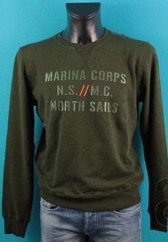 NORTH SAILS Crew Neck Print Felpe Verde - KT-694413 0094
