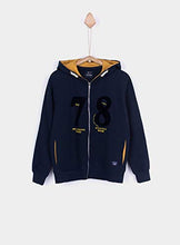 Carica l&#39;immagine nel visualizzatore di Gallery, Tiffosi Omega 10025655 Felpa Bambino con Cappuccio e Zip Blu Stampa 78
