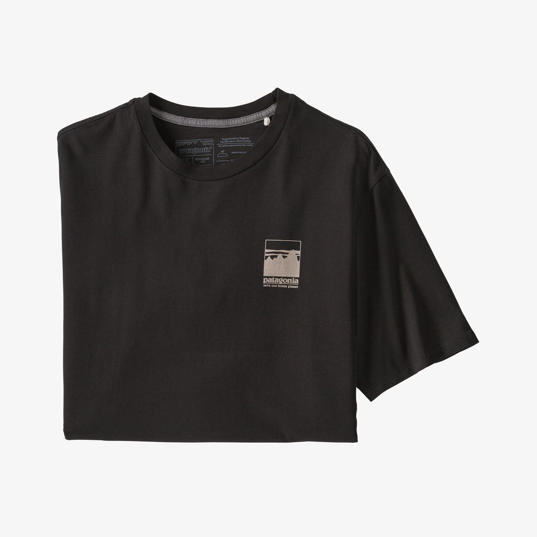 Patagonia Men's Alpine Icon Regenerative Organic Cotton T-Shirt Uomo Black Nero