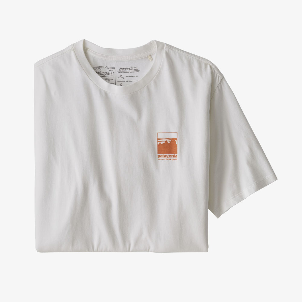 Patagonia T-shirt Uomo Men's Alpine Icon Regenerative Organic Cotton T-Shirt Bianca White