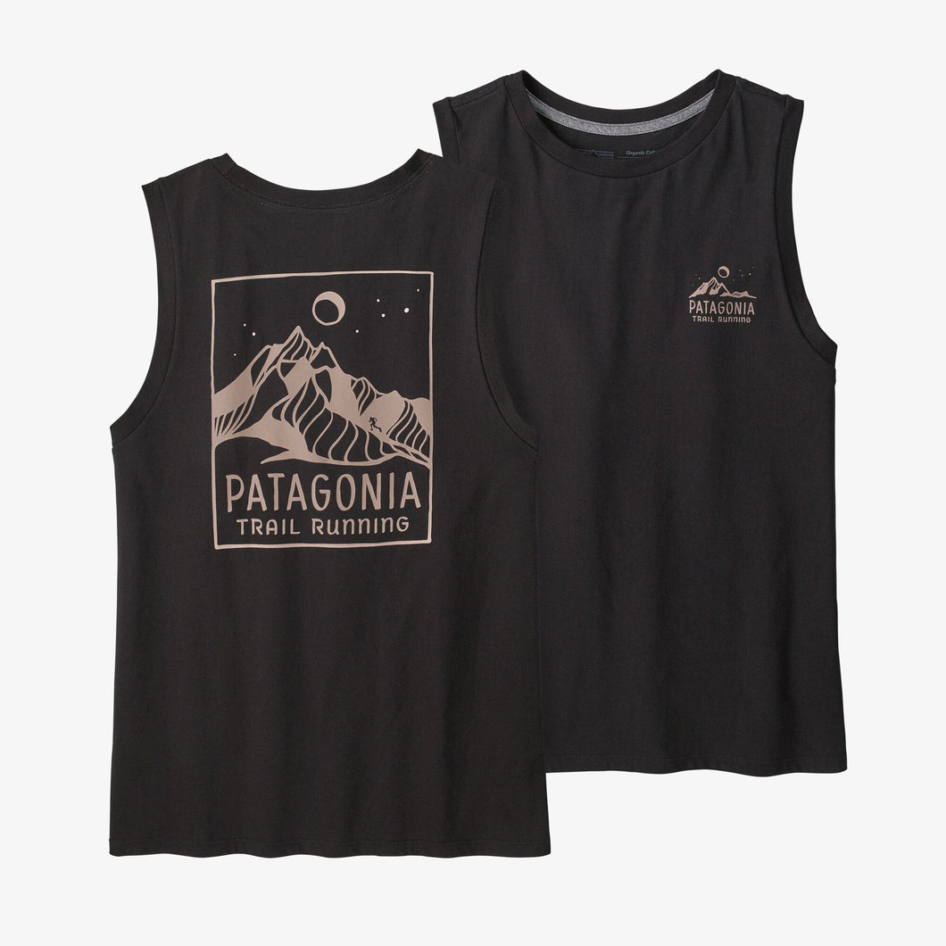 Patagonia Women's Ridgeline Runner Organic Cotton Muscle Tee canotta donna nera