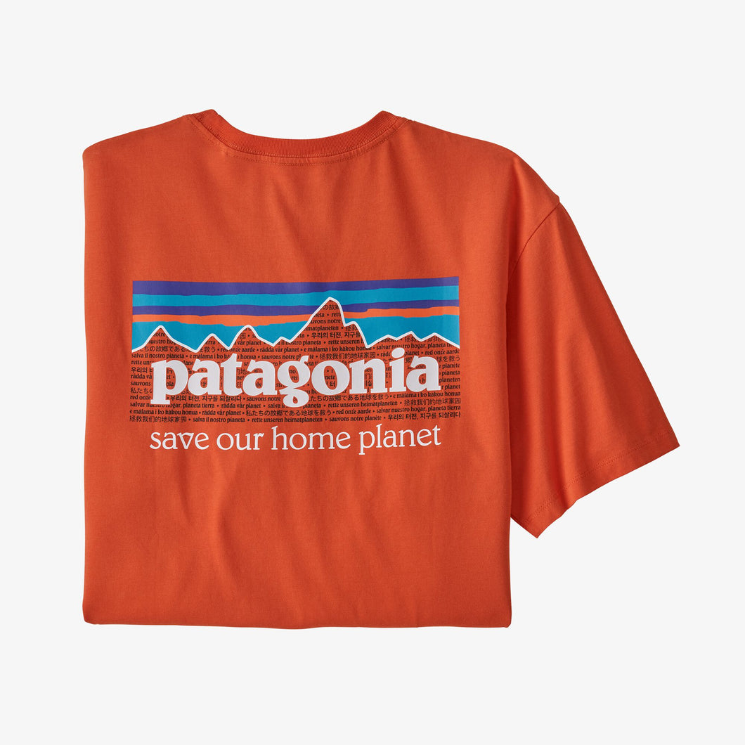 Patagonia Men's P-6 Mission Organic T-Shirt Uomo Arancione Metric Orange