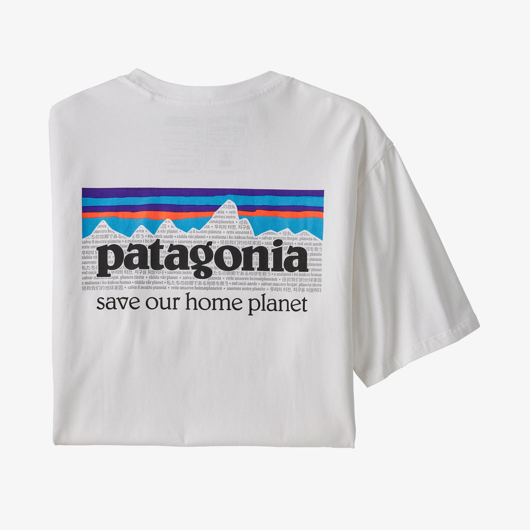 Patagonia Men's P-6 Mission Organic T-Shirt Uomo White Bianco