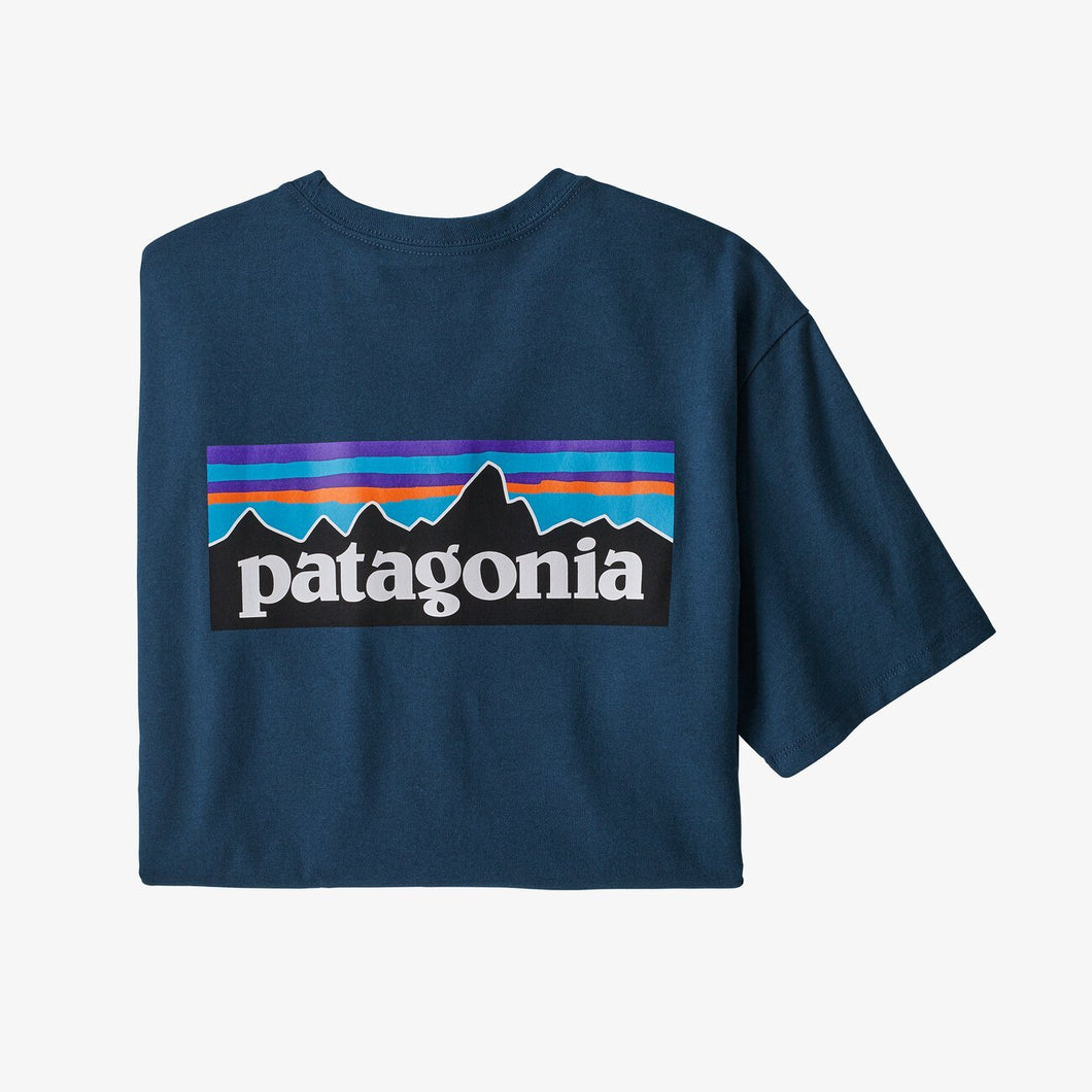 Patagonia Men's P-6 Logo Responsibili-Tee® T-Shirt Uomo Crater Blue