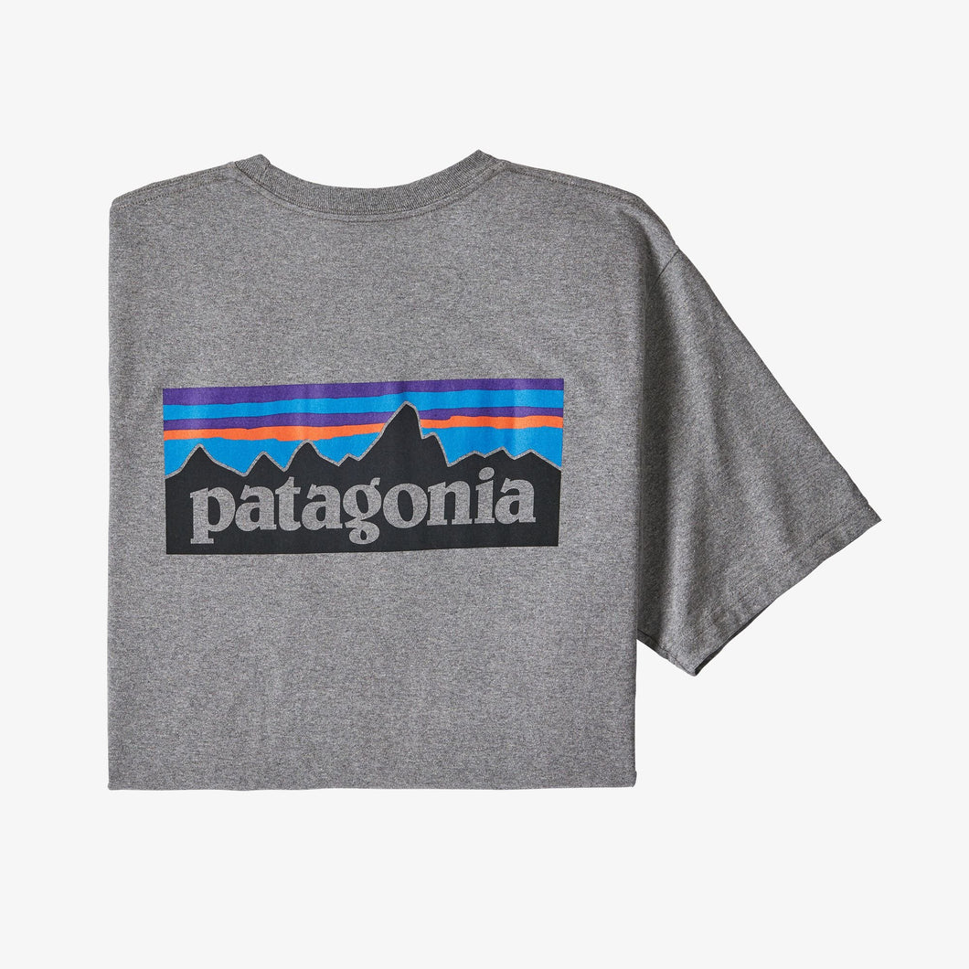 Patagonia Men's P-6 Logo Responsibili-Tee T-Shirt Uomo Grigia Gravel Heather