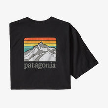 Carica l&#39;immagine nel visualizzatore di Gallery, Patagonia Men&#39;s Line Logo Ridge Pocket Responsibili-Tee® T-Shirt Uomo Black Nero
