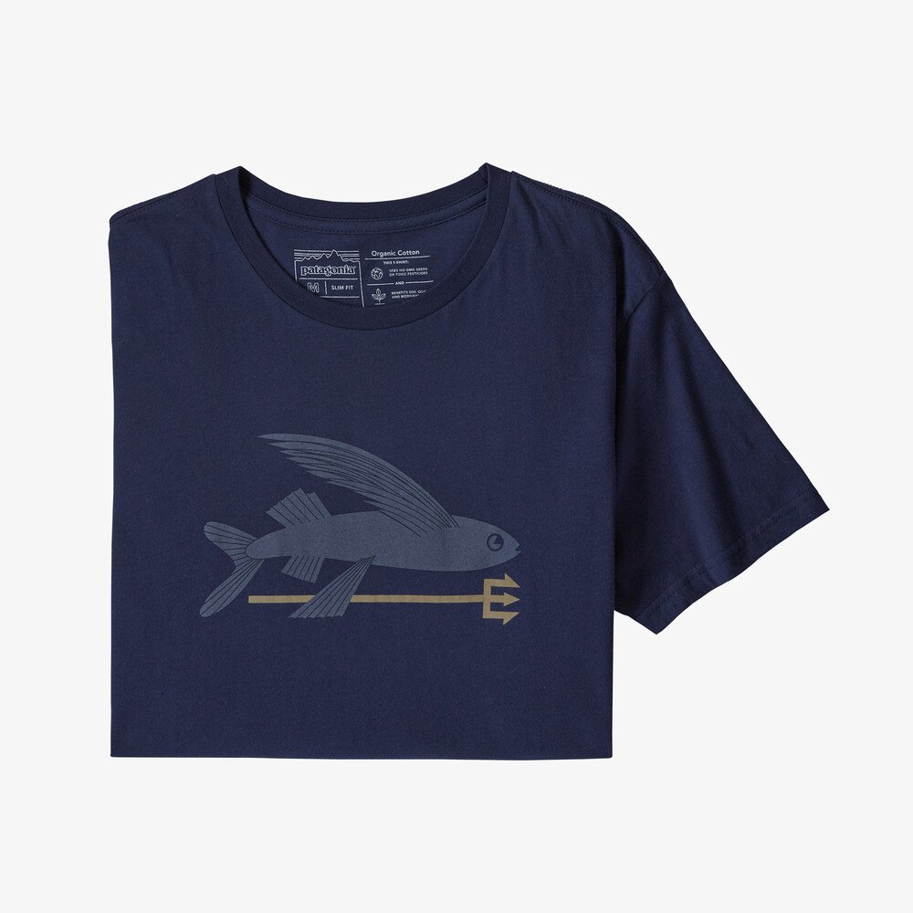 Patagonia Men's Flying Fish Organic Cotton T-Shirt uomo manica corta